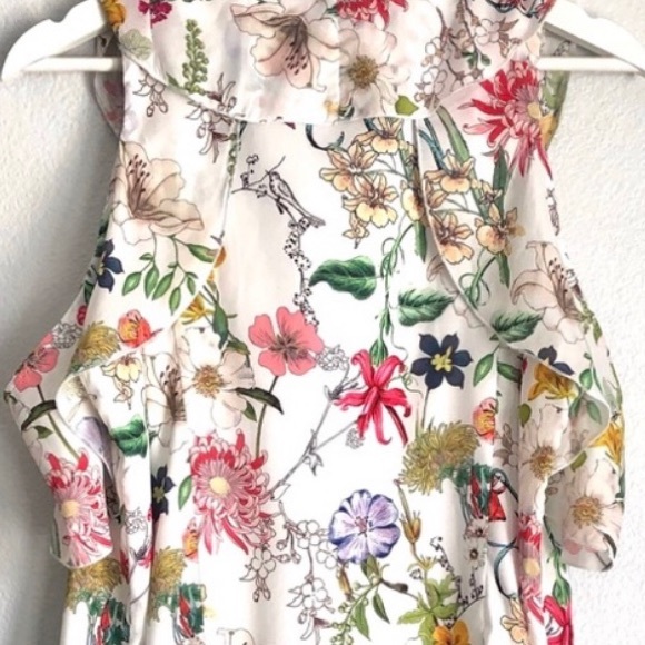 Parker V-neck Floral Mini Dress, NWT - Picture 5 of 7